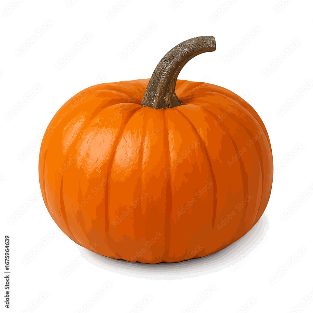 Obraz premium small orange pumpkin isolated black background