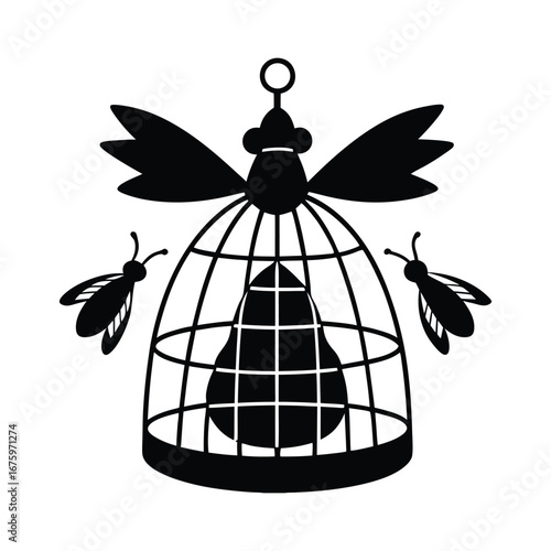 vector illustration of a bird