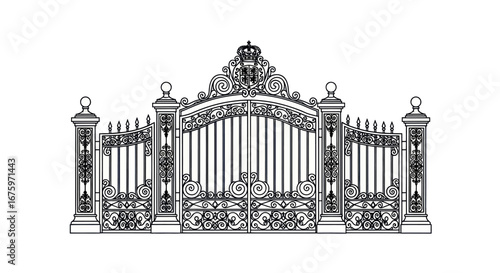Ornate Decorative Metal Gate Design.