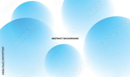 minimalist design with several overlapping, translucent blue circles against a white backdrop. The circles are gradient-filled, showcasing a subtle shift in shades of light and sky blue