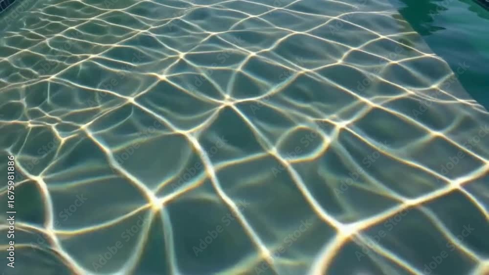 Swimming pool water caustics ripple seamless loop animation Stock ビデオ ...