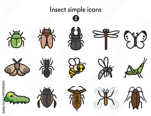 シンプルアイコン集 昆虫