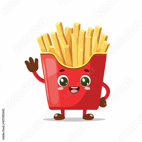 Friendly French Fries Cartoon