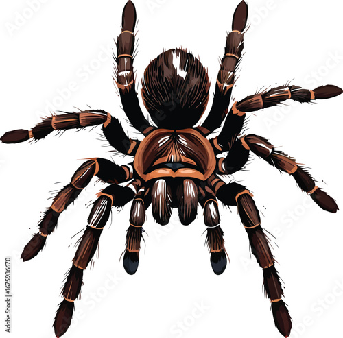 Cute cartoon a illustrator vector tarantula