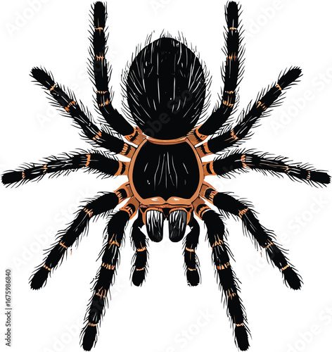Cute cartoon a illustrator vector tarantula