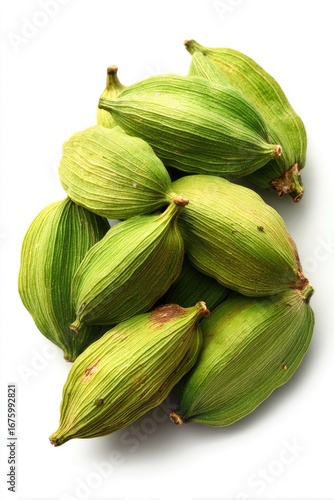 Wallpaper Mural Group Of Green Cardamom Pods On White Background Torontodigital.ca