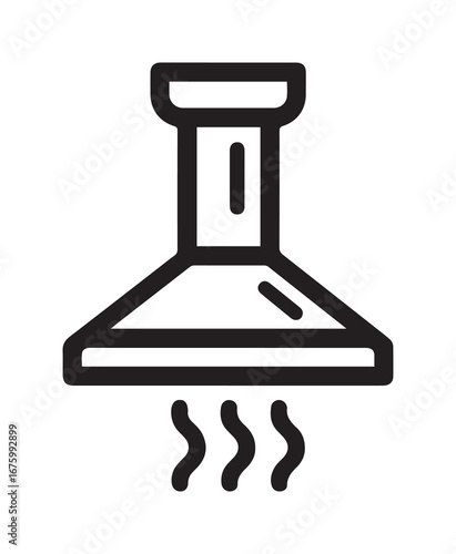 Hood Icon, Kitchen Ventilation Symbol, Exhaust Fan Line Art