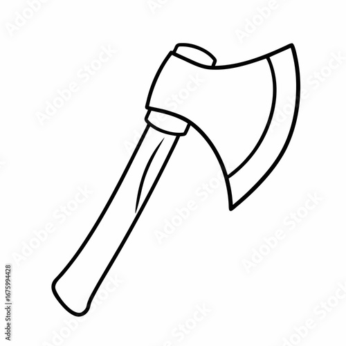 Ancient Stone Axe Vector Illustration
