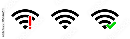 WiFi icon, WiFi symbol isolated on transparent background