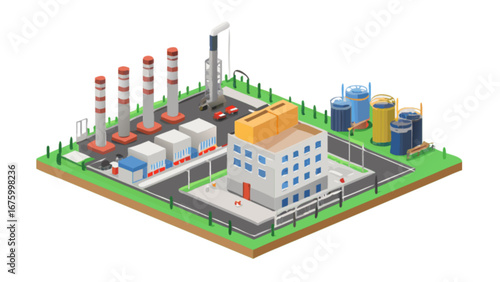 isometric view of a city