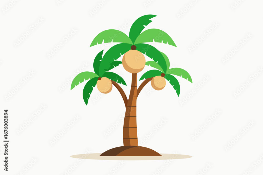 Obraz premium Tropical palm trees vector illustration 