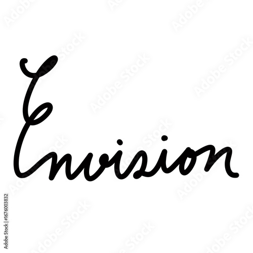 Canvas Print envision lettering hand writing motivation inspriration english cheerful good em
