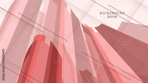 Minimalist red design abstract background