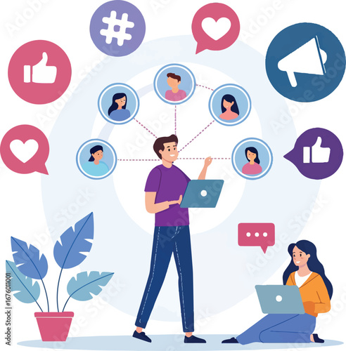 Social Media Interaction and Engagement with Likes, Comments, and Shares