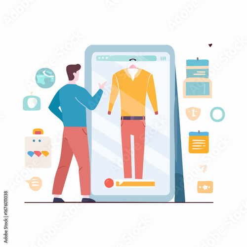 Virtual Fitting Room Vector