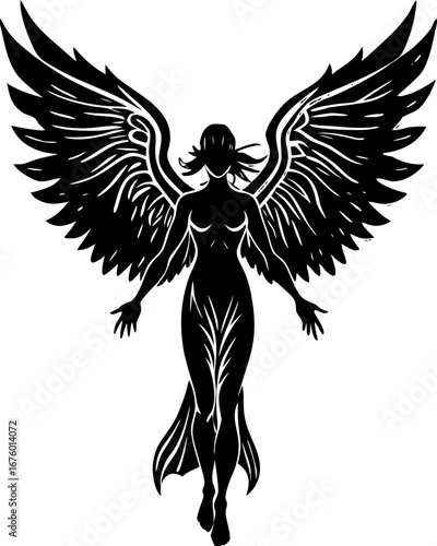 Angel Wings Silhouette Art