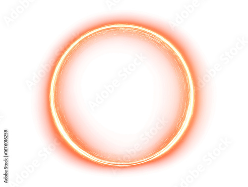 Canvas Print Dynamic glowing red accretion disk with a bright, turbulent ring