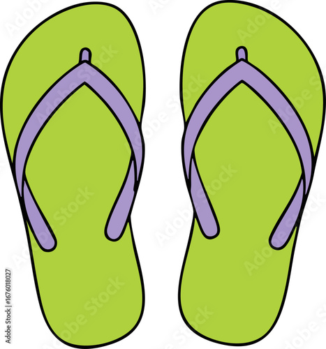 Flip flops sandals summer footwear beach vacation leisure