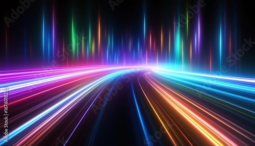 Vibrant Neon Light Background