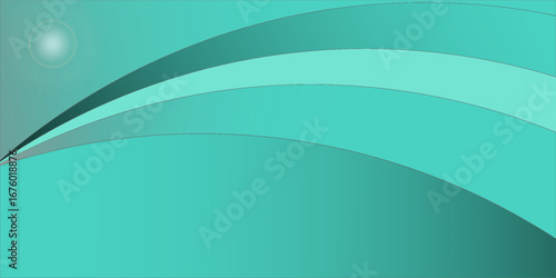 Abstract modern light blue motion curves element on blue background. Vector illustration with horizontal layout