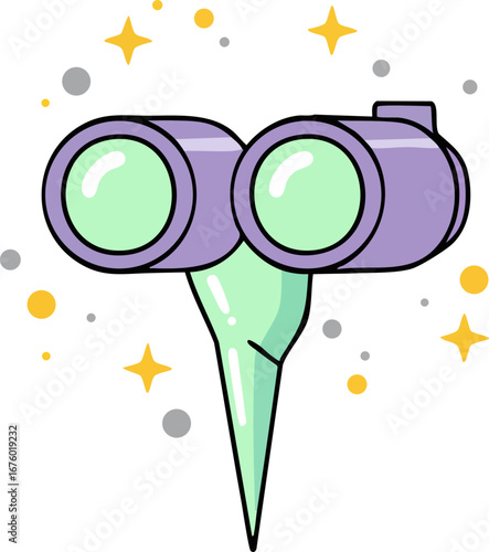Tornado Binoculars Extreme Weather Hazard Observation Icon