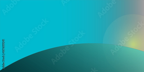 The sun has set.Abstract modern light blue motion curves element on blue background. Vector illustration with horizontal layout