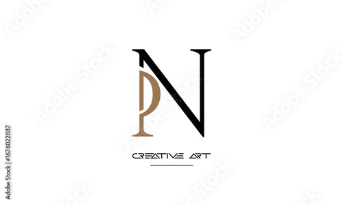 NP, PN, N, P abstract letters logo monogram
