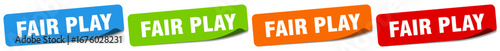 fair play sticker. fair play sticker set on white background