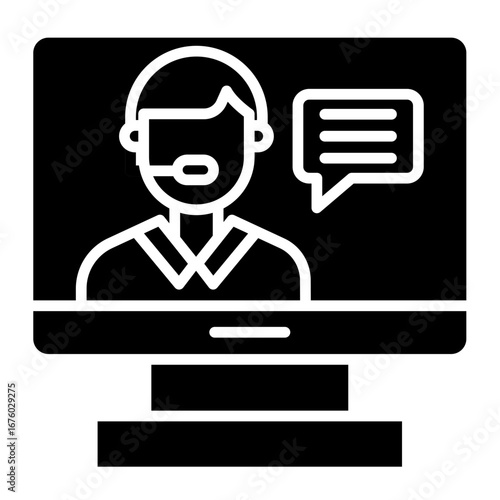 Online Counseling Vector Icon