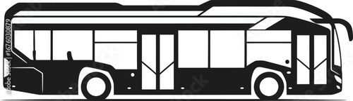Modern city bus for public transportation, a symbol of urban travel and passenger service