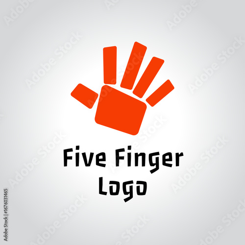 A five-finger logo with a casual, minimalist design