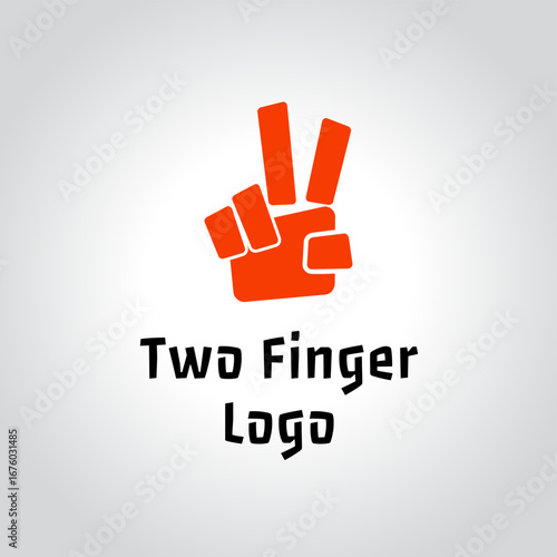 A two-finger logo with a casual, minimalist design