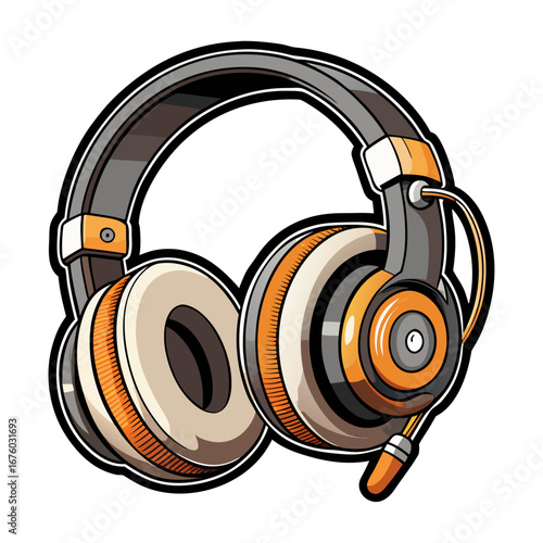 Headphone Vector T-shirt Design