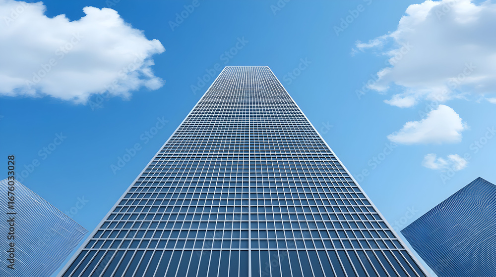 Fototapeta premium Modern Skyscraper 3D Illustration