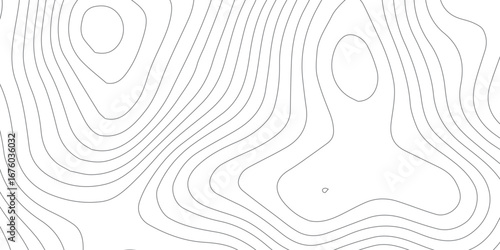 Black seamless pattern with white topographic lines, stylized abstract mountain relief, geographic map elevations, contour detail, and paper-textured background effect.