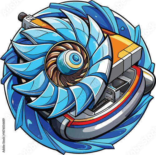 Detailed Diagram of a Windsurfing Sail, Size 50, with Measurements and Components Illustrated