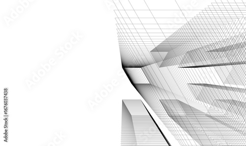 Architectural building vector 3d illustration 