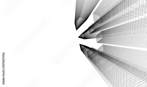 Architectural building vector 3d illustration 