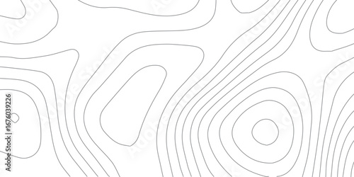 Stylized mountain topography seamless background with white contour lines, black abstract pattern highlighting geographic elevations and textured map paper effect.
