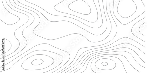 White contour lines on black seamless topographic pattern, abstract stylized mountain elevations and geographic relief map, intricate height textures with paper surface effect.