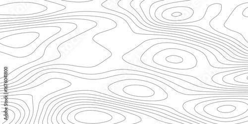 White contour lines on black seamless topographic pattern, abstract stylized mountain elevations and geographic relief map, intricate height textures with paper surface effect.