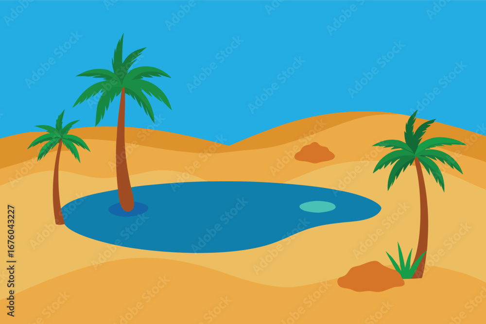 Obraz premium tropical beach with palm trees
