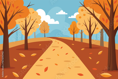 autumn landscape with trees