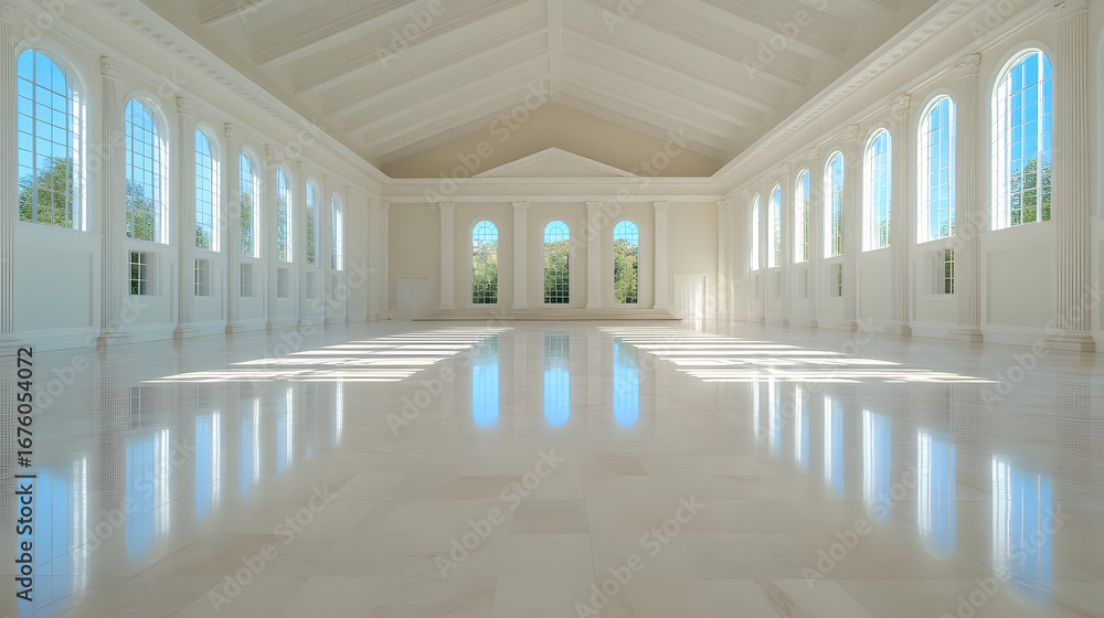 Obraz premium Bright Hallway, Architectural Illustration