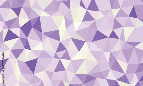 Abstract Geometric Polygonal Pattern with a Soft Gradient of Lavender and Cream Colors