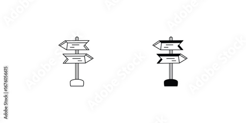 Signs  set icon with white background vector stock illustration
