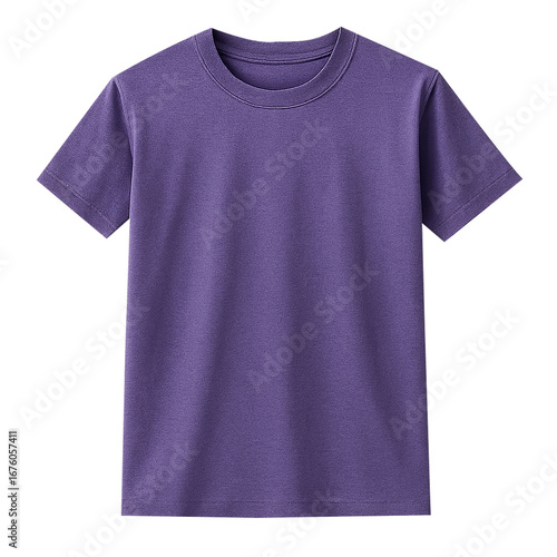 Men's Purple T-Shirt | Classic Cotton Plain Crew Neck Tee