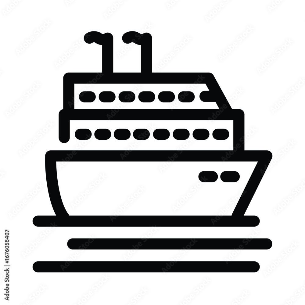 Fototapeta premium Ship icon design template