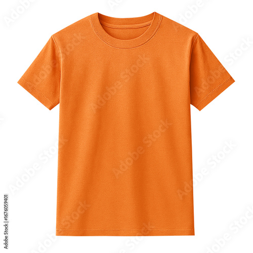 Men's Orange T-Shirt | Classic Cotton Plain Crew Neck Tee
