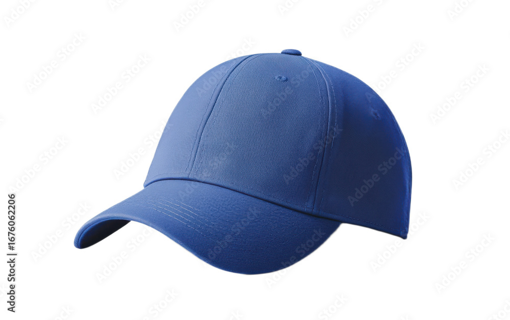Fototapeta premium Blue baseball cap isolated on white background, png